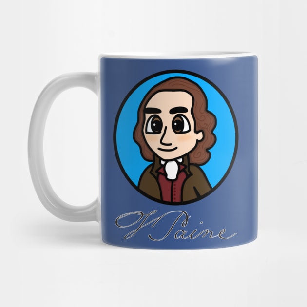 Patriot Portrait - Chibi Thomas Paine (Small Print) with Signature by Aeriskate